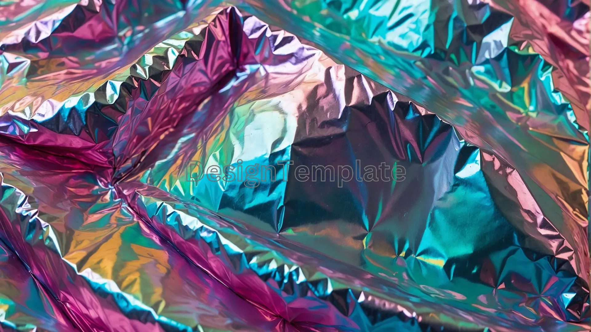 Iridescent Shard Symphony Rainbow Foil Background image